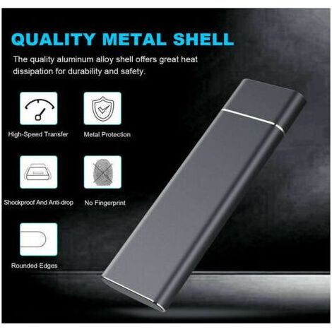 Disque Dur Externe - 2 To - Ssd - Mobile - Haute Vitesse - Portable Externe (1/2)