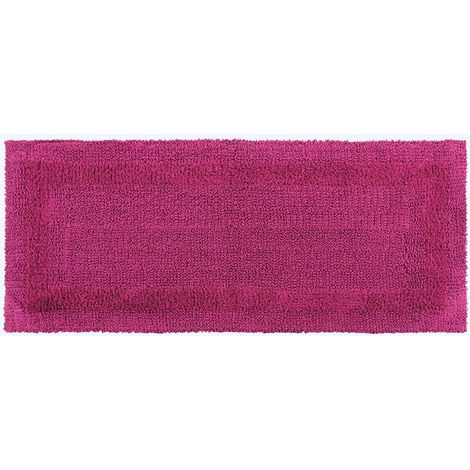 HOMESCAPES Tapis de bain long en coton, 40 x 100 cm – Framboise