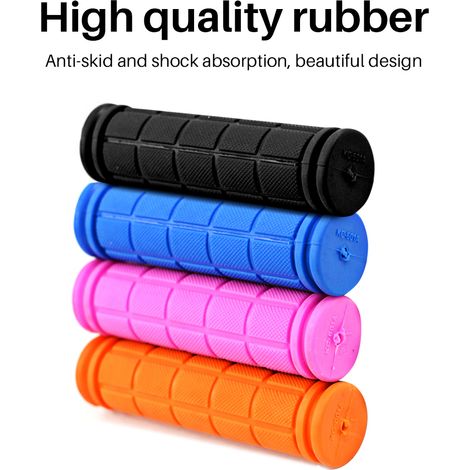Rutschfeste Fahrradlenkergriffe aus Gummi für Roller, Dreiräder, Rollstühle, Mountainbikes und Klappräder (1/5)
