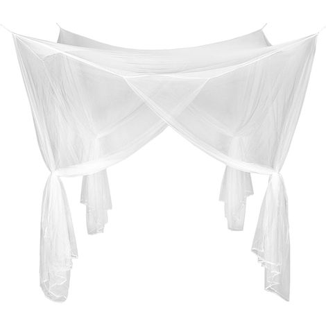 Ciel de Lit Moustiquaire Baldaquin 250 x 220 x 200 cm Blanc (1/4)