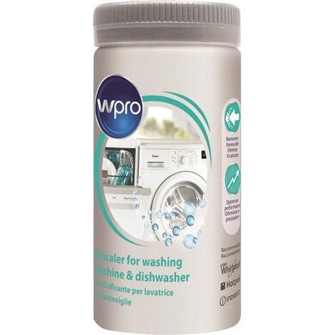 WPRO Détartrant Lave-linge / Lave-vaisselle en poudre - Flacon Monodose 250g