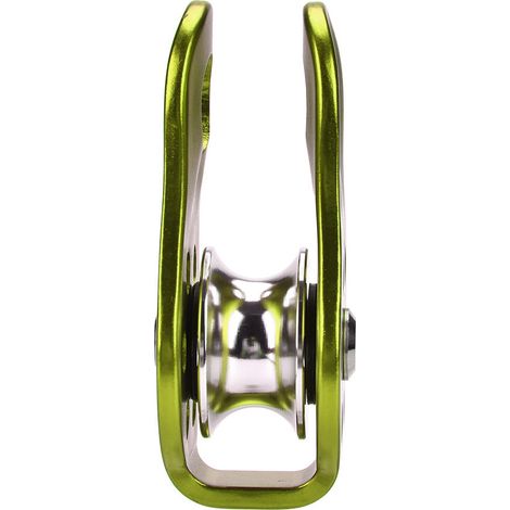 Poulie d'aluminium robuste pour équipement d'escalade et de sécurité (Verte) (1/5)