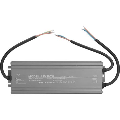Alimentation LED étanche IP67 300W 12V 25A AC170-265V pour enseignes lumineuses, tension constante (1/5)