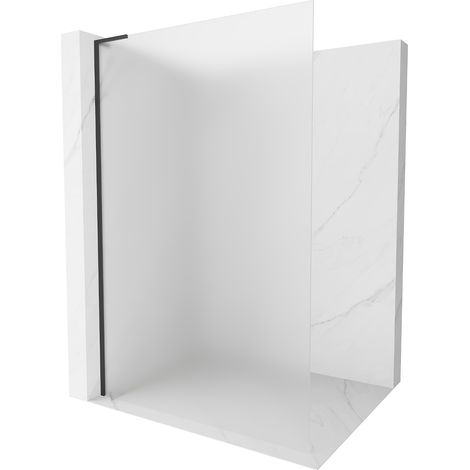 Mexen Kioto L Duschwand Walk-in 120 x 200 cm, satiniert, schwarz - 800-120-103-70-30