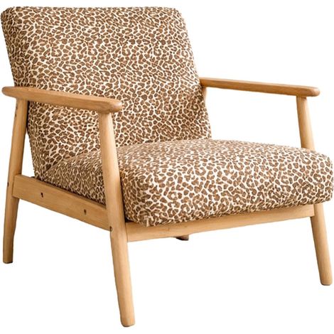 Fauteuil Design Léopard "Runbert" 80cm Marron (1/5)
