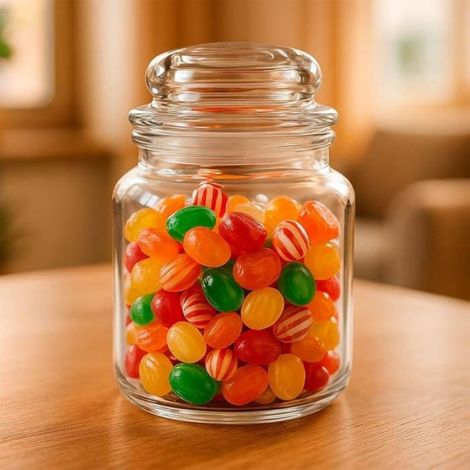 Bonbonnière - Verre Alimentaire - Couvercle Hermetique - Diametre 10 Cm Hauteur 13 5 Cm Capacite 500 Ml - 1 Unite (1/5)