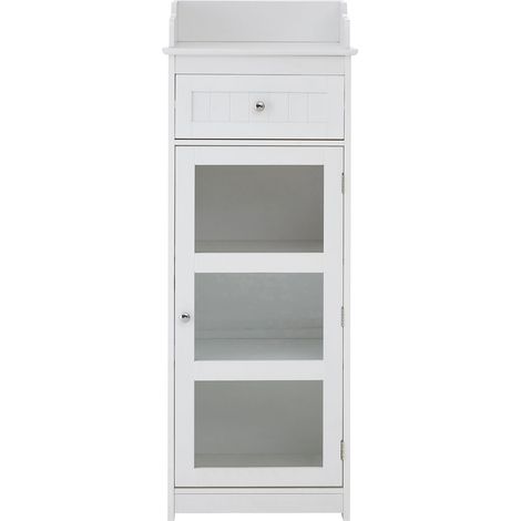 Premier Housewares Portland Glass Door Floor Standing Cabinet (1/5)