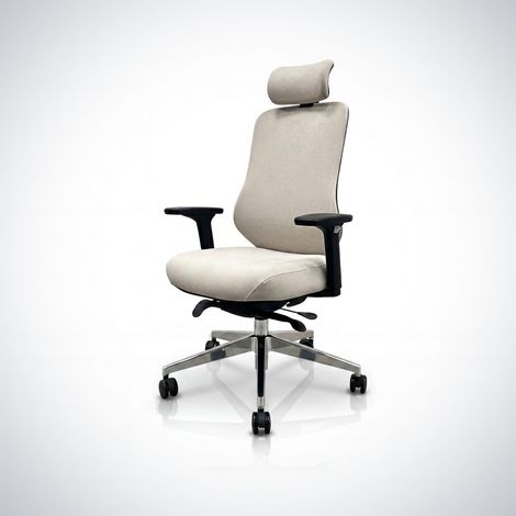 Fauteuil de bureau ergonomique beige clair AXIS