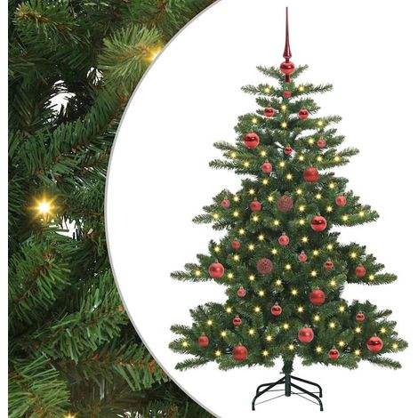Sapin de Noël  Arbre de Noël Artificiel à Branches Articulées Vert 150 cm (1/5)