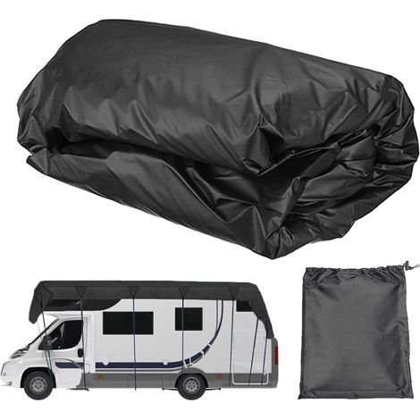 Housse pour Caravane De Voyage  Housse pour Caravane de Voyage  Protector 210D Résistant aux Déchirures et Anti-UV avec Sac de Rangement pour Plein Air Voyage Camping Pluie Vent (1/5)