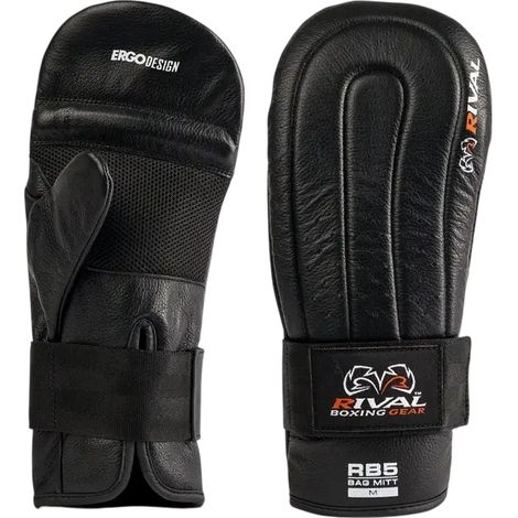 Guantes de boxeo Rival RB5 Bag Mitts negros talla S (1/2)