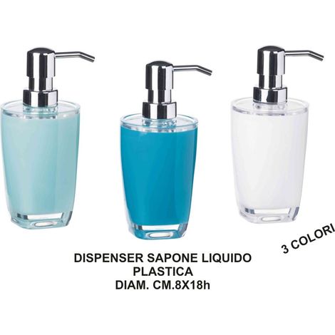 1 Pezzo Dispenser Sapone Liquido in Plastica Color 3 Colori
