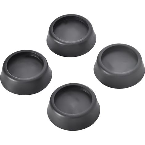 Pieds Antivibrations Pour Machine À Laver - Caoutchouc Noir - 6,5 x 6,5 x 2 cm - Nivellement Et Absorption Des Chocs - Lot De 4 (1/5)