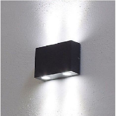 Trade Shop - LAMPADA PARETE APPLIQUE LED LUCE CALDA 4W SILVER FÜR EXTERNE INTERNAL -
