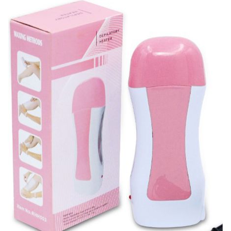 Chauffe-cire électrique roll-on portable pour épilation, idéal pour les peaux sensibles, rose, prise UE 220 V (1/5)