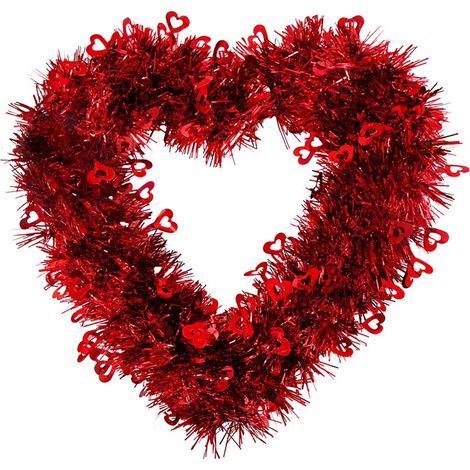 Valentine's Day Window and Wall Decorations, Heart Motif, Hanging Decorations for Valentine's Day (Without Lights) (1/4)