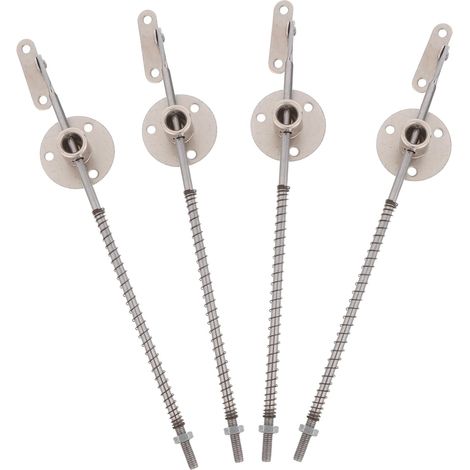 4 Pièces Wardrobe Cabinet Door Support Rod With Spring Iron Buffer Type Pull Rod For Lid And Furniture Door Lift Metal Hardware For Kitchen And Closet (1/5)
