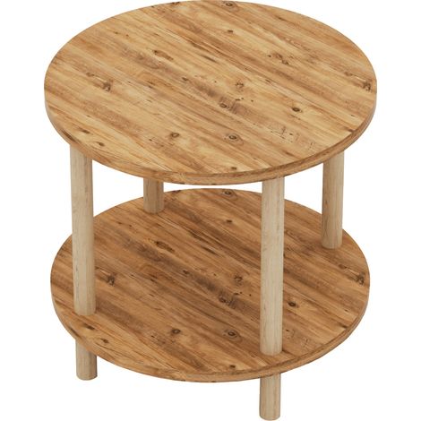 Tavolino laterale 49 x 42 cm pannello di particelle marrone 030010972