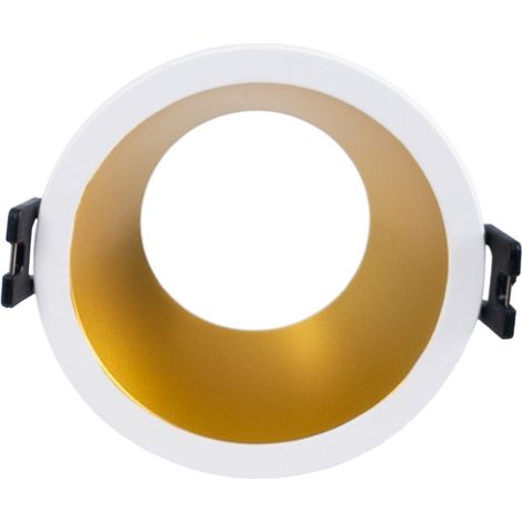Aro Downlight Empotrable Redondo - Bajo UGR - Corte Ø75mm - Dorado
