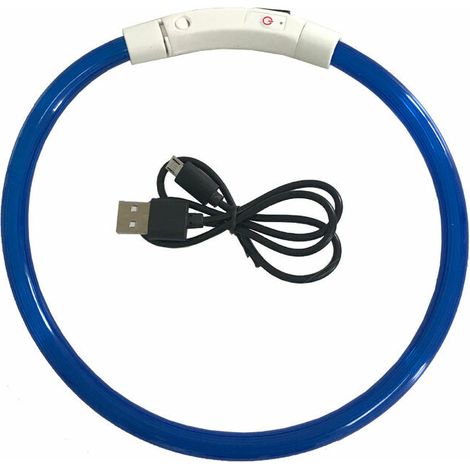 Collier d'animal familier de charge d'Usb lumineux a mené le collier lumineux de chien de collier d'animal familier pour extéri 35cm (1/3)
