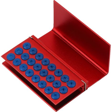 Porte-fraises dentaire 24 alvéoles, boîte de stérilisation en alliage d'aluminium, autoclavable, rangement pour instruments de dentiste (1/5)