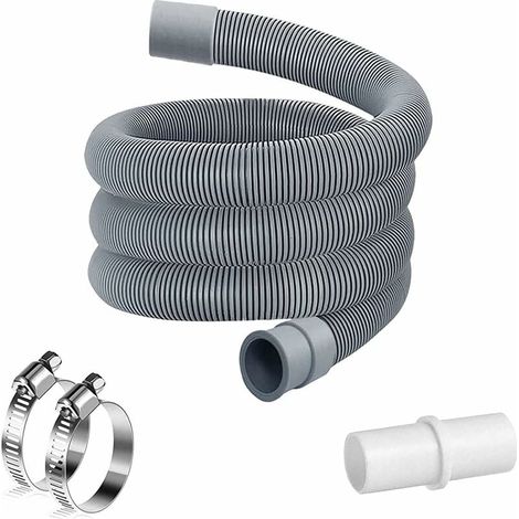 m Waschmaschinen-Wasserschlauchverlängerung, Geschirrspüler-Schlauchverlängerung, Waschmaschinenschlauch, universelles flexibles Ablaufverlängerungsset für Waschmaschine und Geschirrspüler