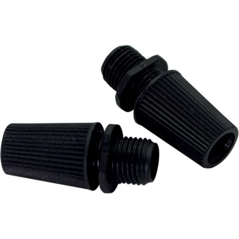 Lot de 2 serre-câbles plastiques noir, diam.15mm , pas mâle 10x1 - Tibelec (1/3)