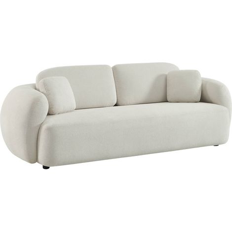 sweeek - 3-Sitzer Sofa mit Chenille-Bezug, Chenille, Weiß (1/5)