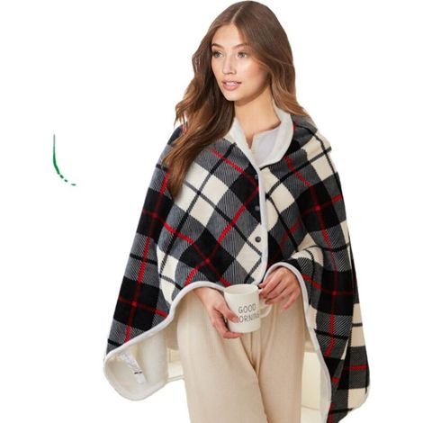 Portable electric heated blanket – Silky plush fabric – Temperature up to 55°C – Machine washable – For home, office, outdoor use (1/5)