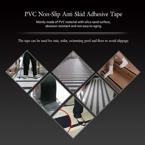 Ruban adhésif antidérapant coloré en PVC 5M5cm pour la décoration et la sécurité des escaliers (bleu) (1/5)