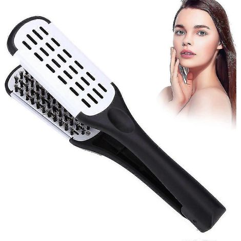 Brosse lissante Healifty en poils de sanglier avec fer chauffant