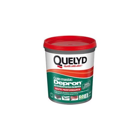 Colle Depron mastic acrylique – Collage ultra résistant pour plaques isolantes – 1kg pour 2,5m² – Sans solvant, application murale – Quelyd (1/7)