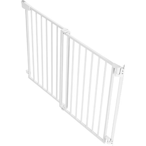 Mophorn Treppenschutzgitter 778-1210 mm Breite verstellbar, 760 mm hohes Türschutzgitter, Kindergitter mit Montageset (ohne Bodenstange), Schutzgitter für Treppen, Türen und Wohnbereiche, Weiß (1/5)