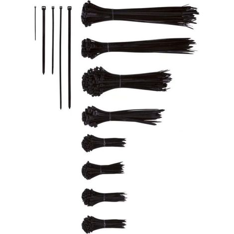 Orion91oficial® - cable ties set 1.000 units  from 2.5 to 7.6 mm  color black  high quality - spaziorion91 (1/3)
