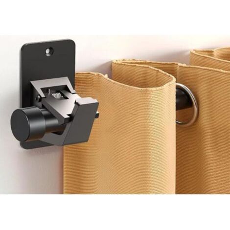 Lot de 4 Supports de Tringle à Rideaux Auto-Adhésifs sans Perçage en ABS,Fixation Extra Solide pour Salle de Bain, Cuisine et Salon,Résistants et Durables (1/5)