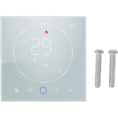 Ortviai Thermostat Intelligent WiFi pour Chauffage au Gaz/Chaudière – BHT-008GCLW, Écran Tactile Couleur, Blanc (1/5)