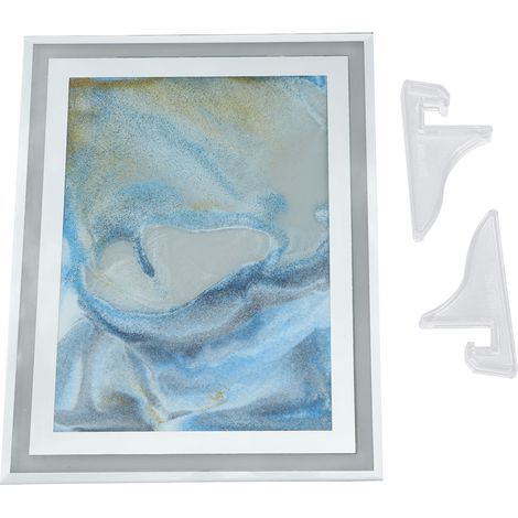 Cadre décoratif en sable mouvant bleu, tableau dynamique pour bureau, relaxation anti-stress, décoration de table apaisante (1/5)