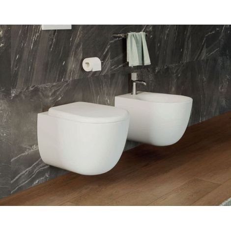 Sanitari HIT GSG Sospesi Senza Brida 51x36,5 cm con Copriwater