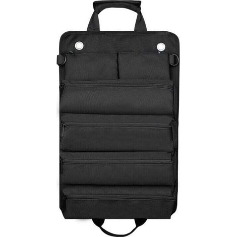 Kit d'électricien, type rouleau, sac d'électricien, sac de rangement, sac suspendu, kit de matériel monté sur voiture-Noir (1/5)