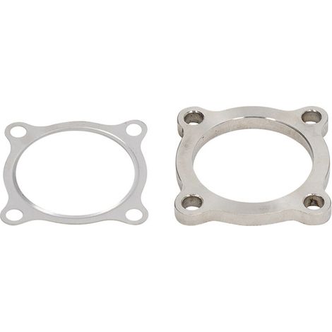 Jeffergarden Bride de tuyau de descente d'échappement Turbo 2.5in ID 4 boulons avec joint en acier inoxydable 304 adapté pour la série T3 50AR T3 T4 GT35 Turbo-DOU