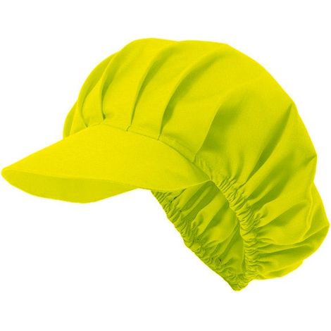 Cofia de cocina con visera rígida y goma elástica VELILLA Serie 404004  Amarillo flúor