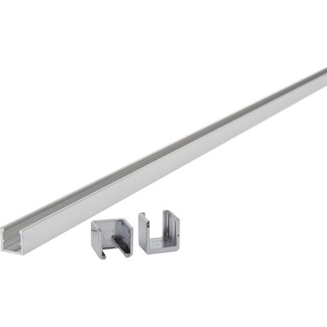 Milano Portland 1400mm Wet Room Shower Enclosure Screen Floor Channel and End Caps - Chrome