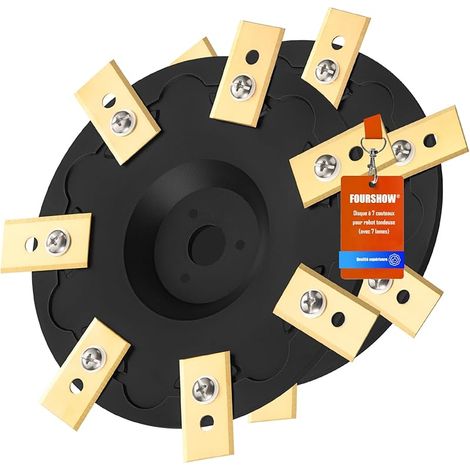 [MISE À NIVEAU] 2Pcs Plateau de lame + 14 pièces lames Compatibles avec Mammotion YUKA 1500 2000 3000(jusqu'à l'année 2024), disque de coupe robot tondeuse, disque rotatif pour robot tondeuse