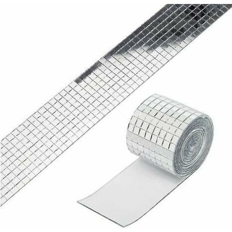Miroirs Carreaux de Mosaïque Autocollant DIY Décoratif Accessoire,Auto-Adhésif Mini Carré Miroirs en Verre Tuiles Guazhuzni 5x5mm(1464 pcs ) (1/5)