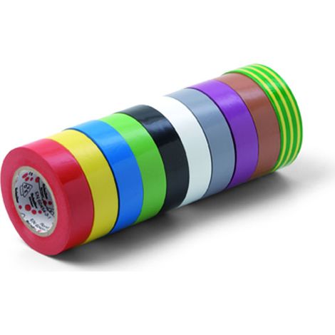 Schuller 44040 Isolierband Set 10tlg. Vde 15 Mm X 10 M Sortiert (1/2)