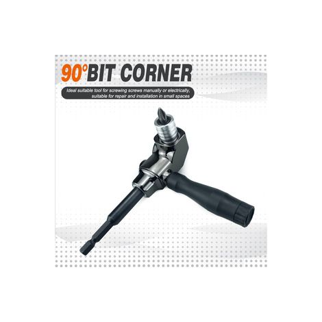 Embout universel coudé à 90° pour visseuse – Adaptateur d’angle pour perceuse – Visse dans les coins difficiles (1/5)