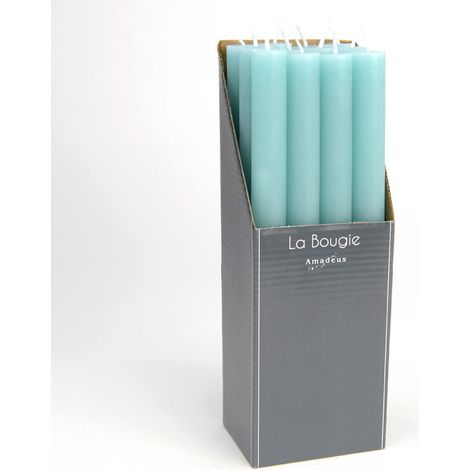 Amadeus - Bougie Flambeau bleu azur (lot de 12)
