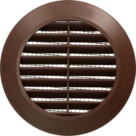 KOTARBAU Grille d'aération ronde marron - Diamètre : 70 mm - Avec moustiquaire