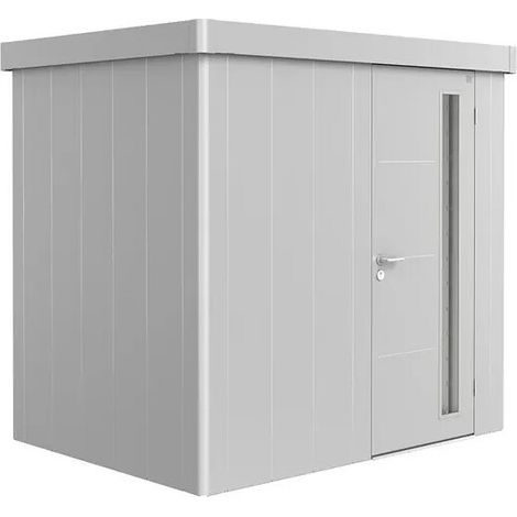 Casetta per attrezzi Neo 1B porta standard, grigio metallizzato (1/5)