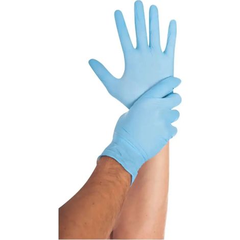 NITRILHANDSCHUHE PUDERFREI/EINWEG- EINMALHANDSCHUH/M/BLAU (100) (1/5)